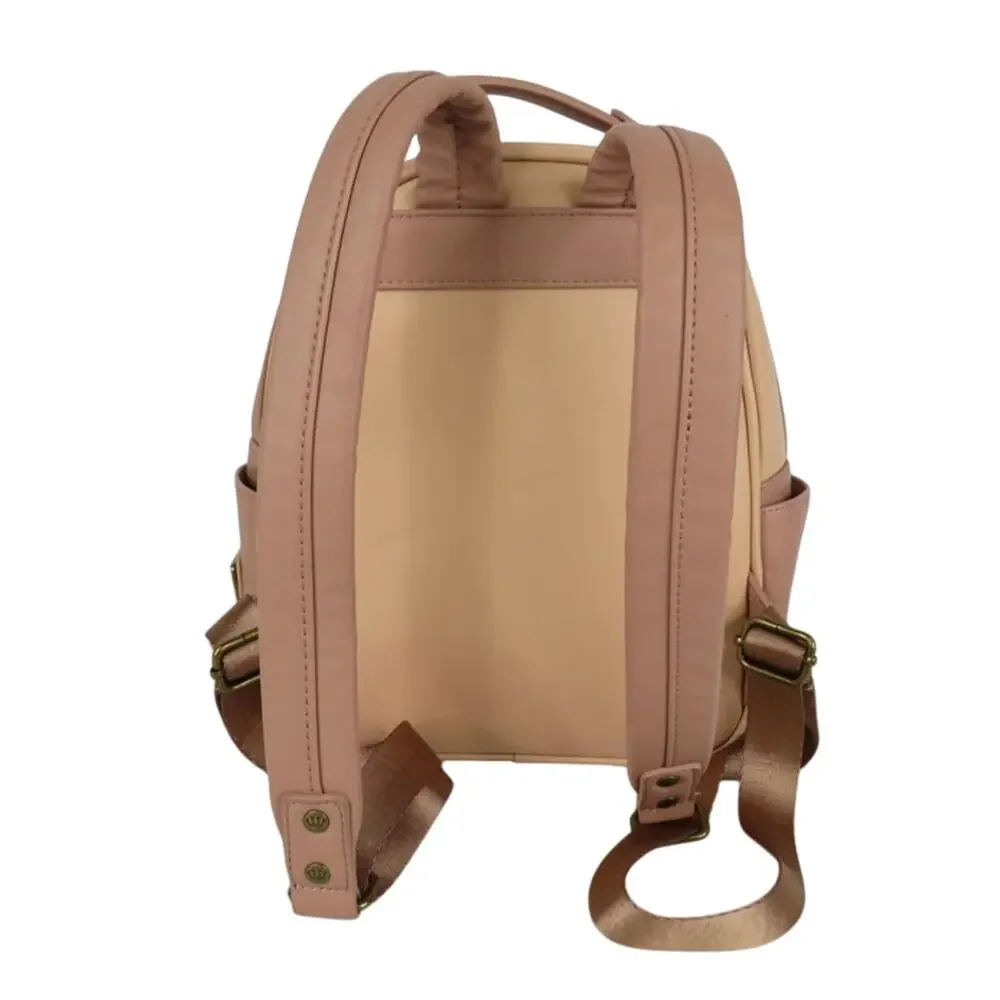 Loungefly Storybook Wonderland Scene Mini Backpack Faux Leather Tan